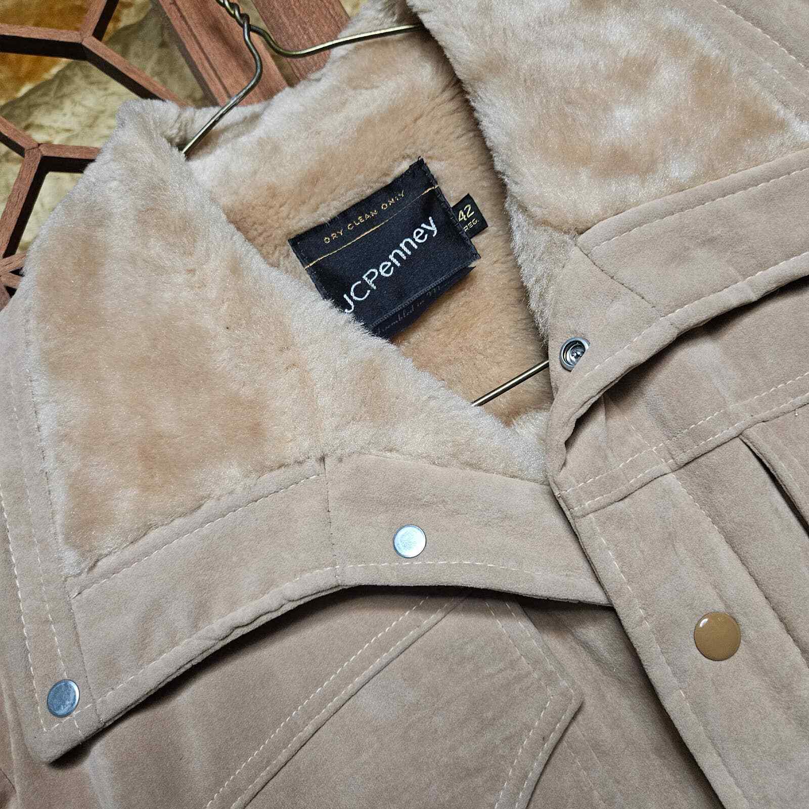 JCPenney Vintage Men's Leather Suede Jacket 42 Gem