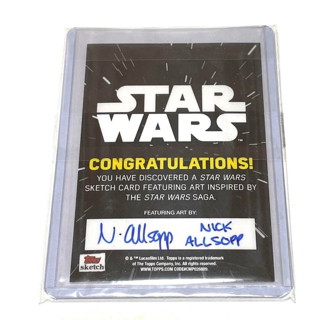 Topps Star Wars Sketch Card Sketch by Nick Allsopp One of Topps Star Wars Sketch Card Sketch by Nick Allsopp One of