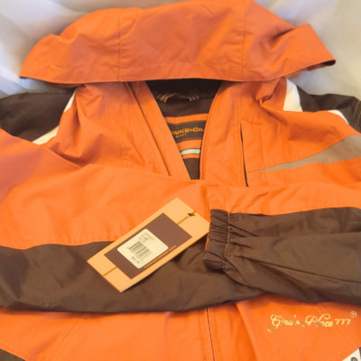 Adventure Ready: Hawke & Co. Boys' Performance Jacket Hoodie - Orange/Brown L