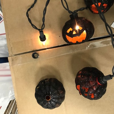 Pottery Barn Halloween Pumpkins Jack O Lantern String Lights