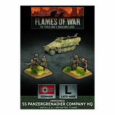 German: Armoured SS Panzergrenadier Company HQ - Flames of War - Brand New