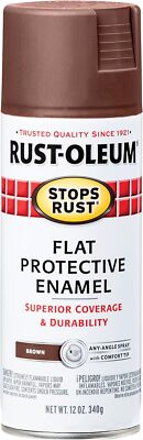 Rust Oleum Stops Rust Protective Enamel Paint 12 Ounce Brown Flat Finish