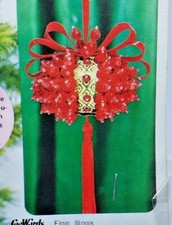 LeeWards CHRISTMAS GALA Green Vintage Sequin Bead Christmas Ornament Kit NOS