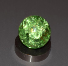 Vitro Emerald Green Jeweled Crackle Glass Toy Marble, Shooter Size .875" 7/8