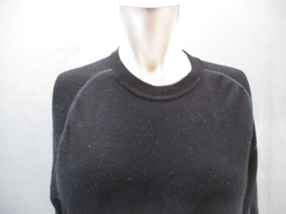 Smartwool Size L Mens BLK 100% Merino Wool Long Sleeve Lightweight Pullover 285 - Image 2 of 4