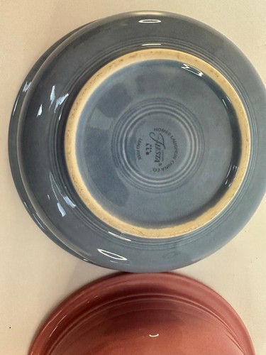 Fiestaware 2 große Servierschalen Größe 1 QT (32oz) flacher Rand immergrün und Rose - Bild 14 von 15