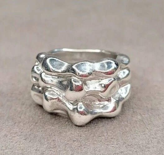 bague CHRISTIAN LACROIX LARGE vintage COUTURE Signée EN ARGENT - Bild 2 von 4