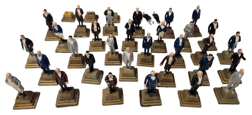 Vintage MARX 1960’s United States Presidents – 34 Mini Figure Set LOT