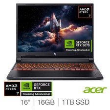 Image of Acer Nitro V16 AI, AMD Ryzen 7, 16GB RAM, 1TB SSD, NVIDIA GeForce RTX 5070, 16