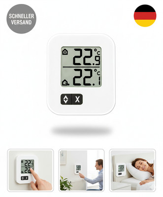 TFA Dostmann Digitales Max-Min-Thermometer, zwei Temperaturen messbar, L 57 x B