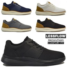 MENS MEMORY FOAM RUNNING TRAINERS CASUAL JOGGING GYM WALKING SPORTS SHOES SIZE