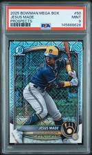 2025 Bowman Mega Box Jesus Made 1st Chrome Prospects Mojo Refractor PSA 9 #50