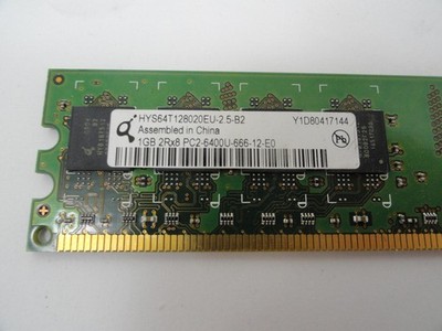 Qimonda HP 1Gb PC2-6400 DDR2-800MHz DIMM HYS64T128020EU-2.5-B2 404574-888 REF