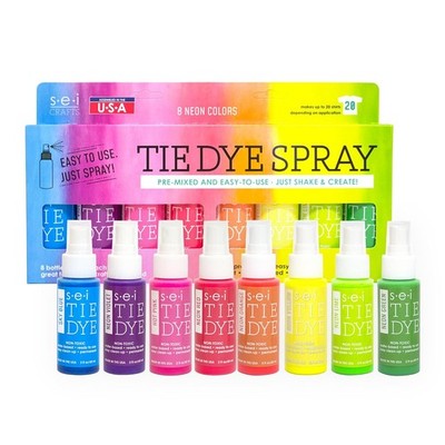 Neon Tie Dye Kit 8 Color Pre Mixed Fabric Spray for Large Groups