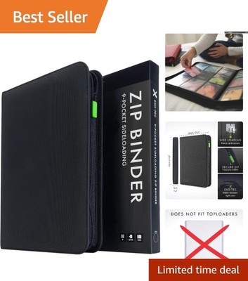 Exo-Tec 9-Pocket Card Binder - Durable 20 Page Album for Collectors & Players