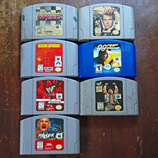 Nintendo 64 N64 Game Cartridge Lot 7 Cruis'n USA 007 GoldenEye WWF Mission NTSC