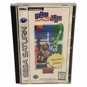 Slam N Jam 96 (Sega Saturn, 1996) CIB Complete w/ Manual + Reg Card Tested