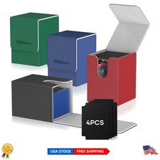 Sturdy Waterproof Card Storage Box - 4-Pack for Organized Gaming Collections