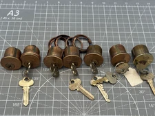 LOCKSMITH LOT : 7 CORBIN MORTISE CYLINDERS