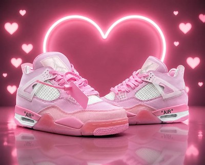 Jordan 4 Retro Off-White Pastel Pink Women's All Size US 5.5-11