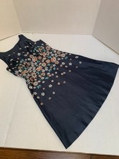 NWT Loft Outlet Womans Size 0P Slate Blue/Gray Floral Print Mini Dress