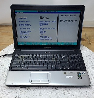 HP COMPAQ PRESARIO CQ60 Laptop AMD ATHLON DUAL-CORE QL-62 2GB SEE NOTES