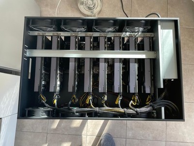 RIG MINAGE 8GPU NVIDIA CMP 90HX 10GB GDDR6 GPU Mining / AI / CUDA - 86MH/s