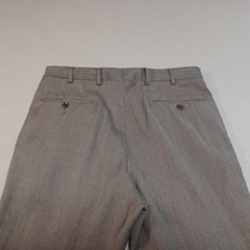 Valentino Mens Grey Wool Flat Front Cuffed Dress Pants Trousers Italy Size 31/31