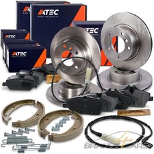 ATEC 4x BREMSSCHEIBE+BREMSBELÄGE VORN+HINTEN+BREMSBACKEN FÜR BMW 1-ER E81 E87 11