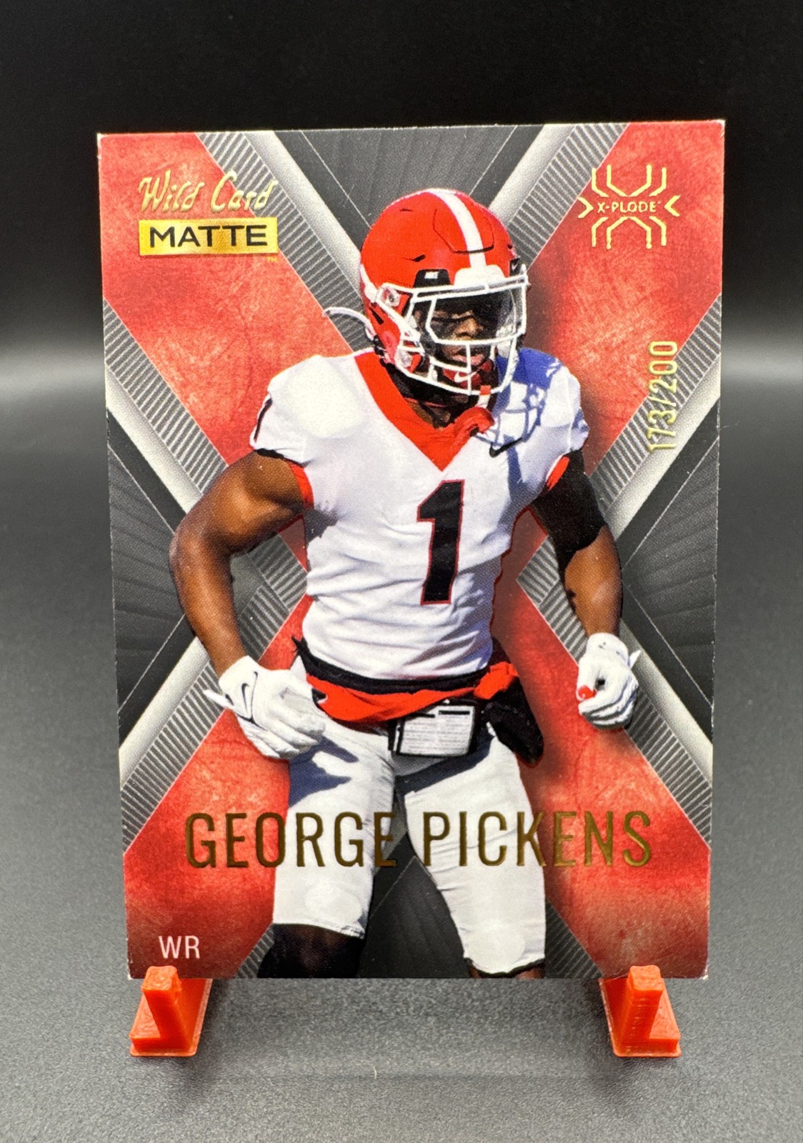 George Pickens Wild Card Matte Red Draft Pick X-Plode #18 Red