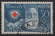 SWITZERLAND B48 1928 Pro Juventute Henri Dunant Red Cross Scott $10