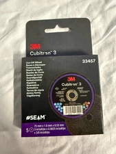 3M 33457 Cubitron 3" Cut-Off Wheel 75mm x1.6 mmx 9.53mm 5 Per Pack