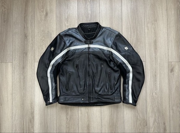 Men Belstaff Jacket Black Leather M