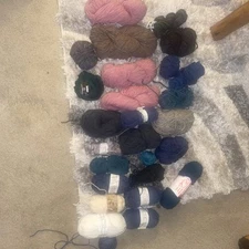 Mixed Yarn 100% Wool High Quality Unuesed Vintage Look At Pictures Of Whats Incl