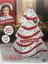 Little Debbie Christmas Tree Cake Inflatable, 4.5 Ft Tall, Indoor/Outdoor Decor