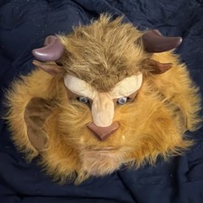 Disney Beauty The Beast Mouth Moves Mask Faux Fur Cosplay Costume Halloween