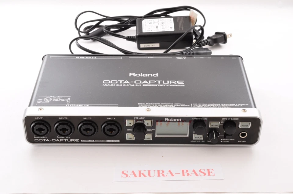 Roland UA-1010 OCTA-CAPTURE Audio Interface Digital Recorder Stromkabel J024