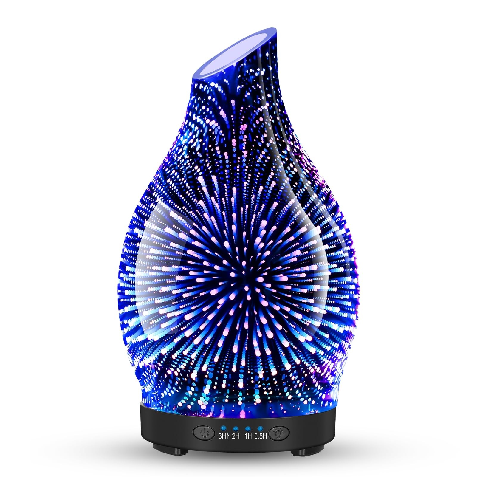 3D Glass Essential Oil Diffuser 120ML with Auto Shut Off