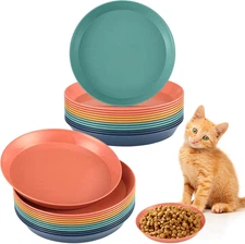 24 Pieces Whisker Fatigue Relief Cat Bowl 6 Inch Shallow Cat Food Dish Stray Dog