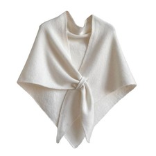 Pashmina Shawl Wraps for Women Knitted Shawls Scarf Solid Color One Size White