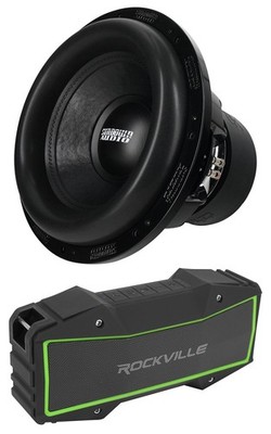Sundown Audio ZV6-15 D1 15'' 3250 Watt RMS Subwoofer+Portable Bluetooth Speaker