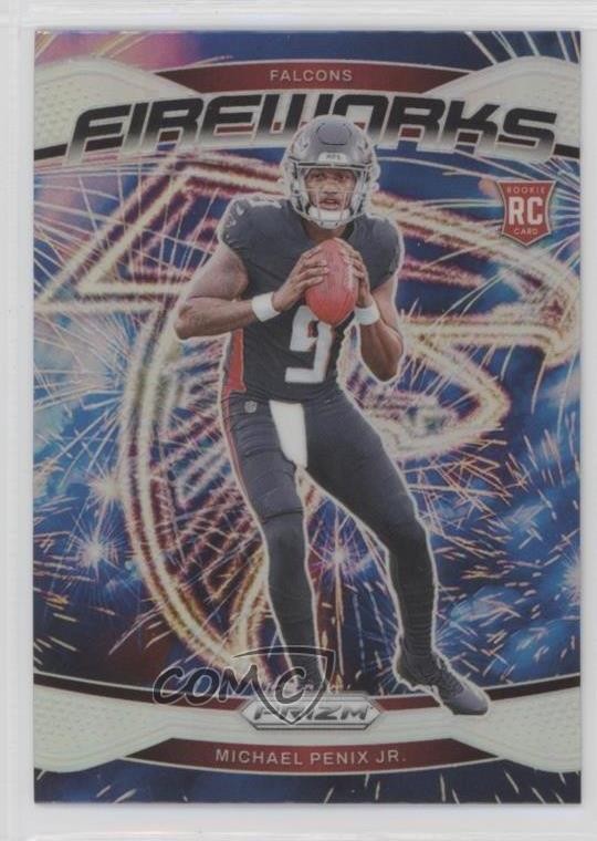 2024 Panini Prizm Fireworks Silver Prizm Michael Penix Jr #16 Rookie RC