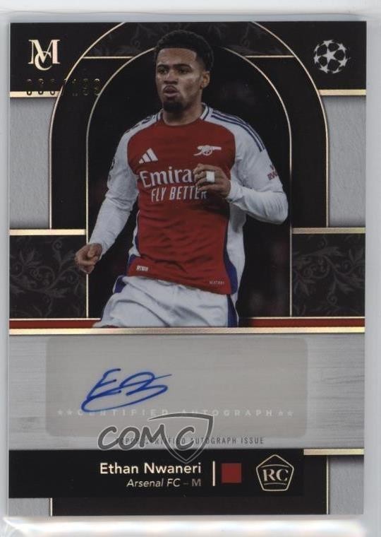 2024 Topps Museum Collection UEFA Club Competitions Rookie Ethan Nwaneri Auto RC