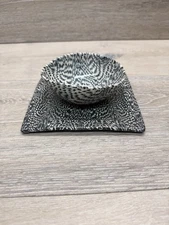 Debby Freed Blue Ridge Potters Guild Ceramic Signed Bowl & Dish 1993