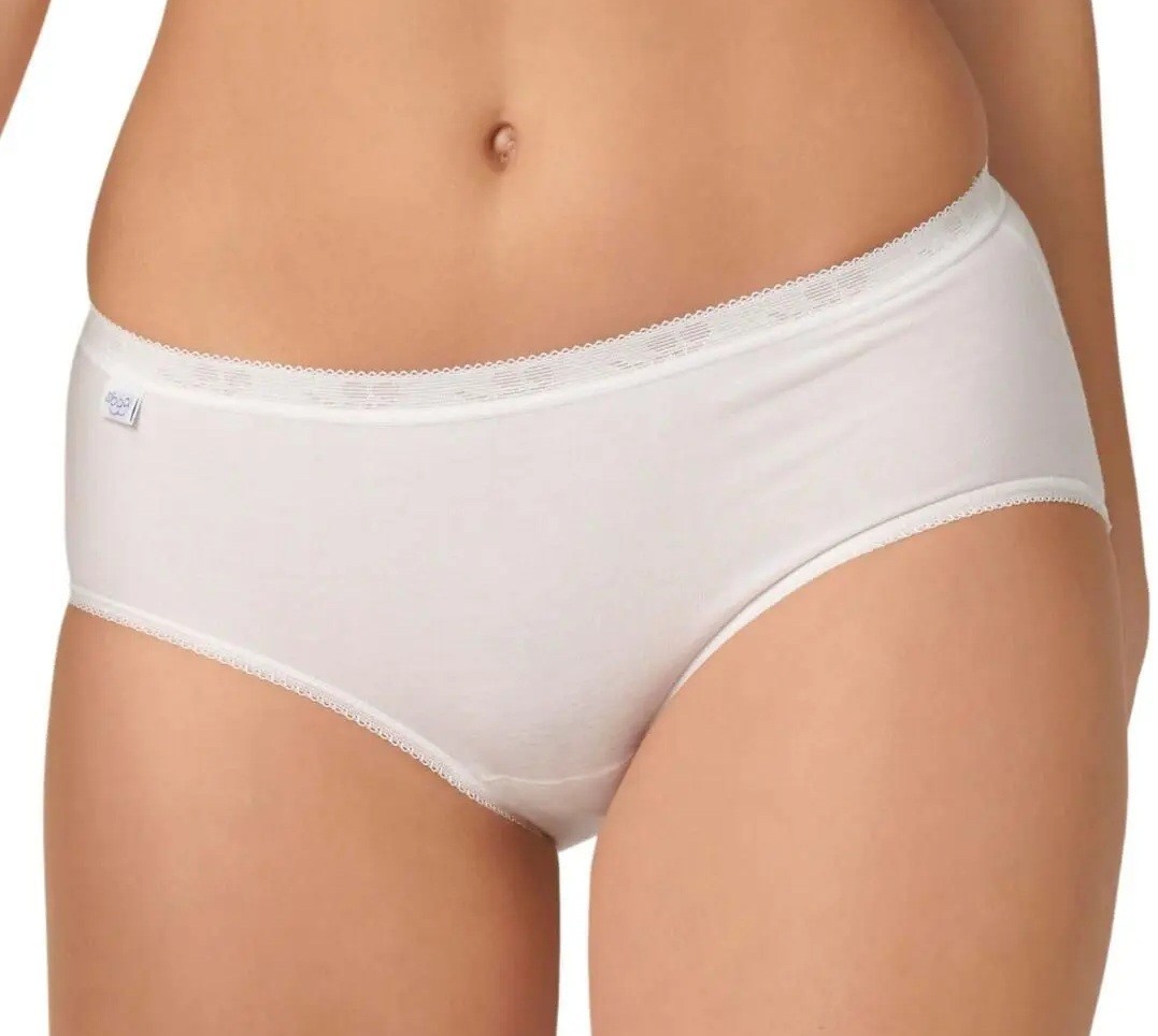 3 Pack of Size 22 Sloggi Basic+ Midi Brief Knickers In White