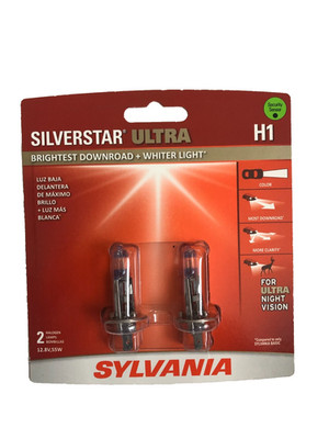 NEW - Sylvania Silverstar ULTRA  H1  High Performance Headlight 2 Bulbs
