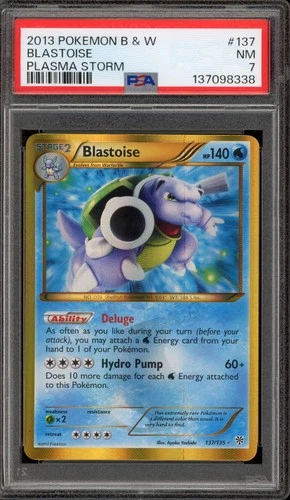 Pokemon Blastoise Plasma Storm Holo Secret Rare #137 PSA 7