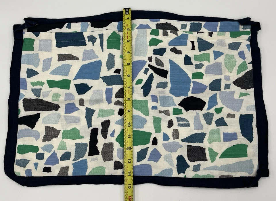 "Funda de almohada Lulu DK colores como nueva julep abstracta verdes azules lino 22"" x 15"" usada en excelente estado" Foto 4 de 4