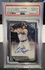 2024 Bowman Chrome-#CPA-CD Caleb Durbin 1st Chrome Autograph PSA 10 Low POP