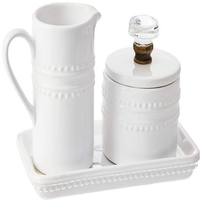 Mud Pie Farmhouse Inspired Vintage Doorknob Cream And Sugar Set 47800002
